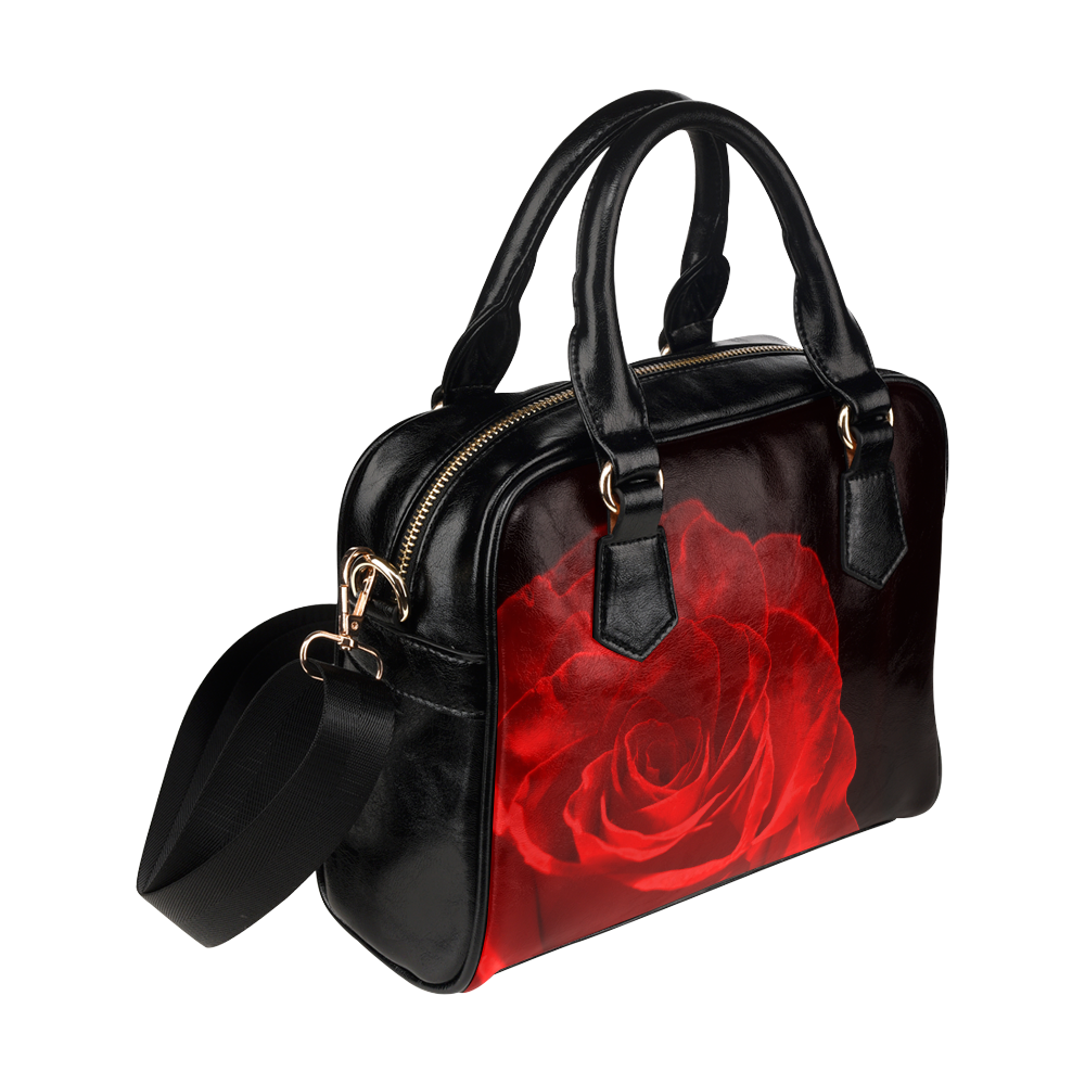 A Rose Red Shoulder Handbag (Model 1634)