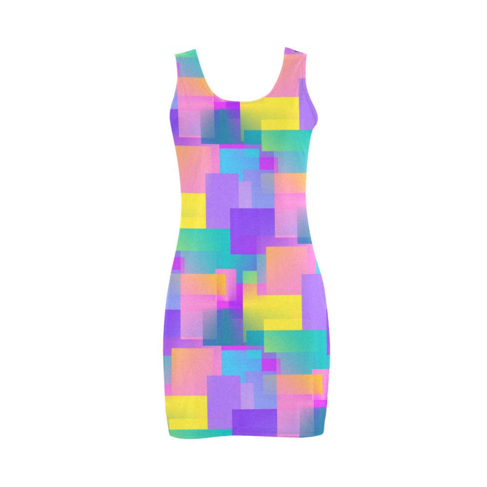 Pastel Blocks Medea Vest Dress (Model D06)