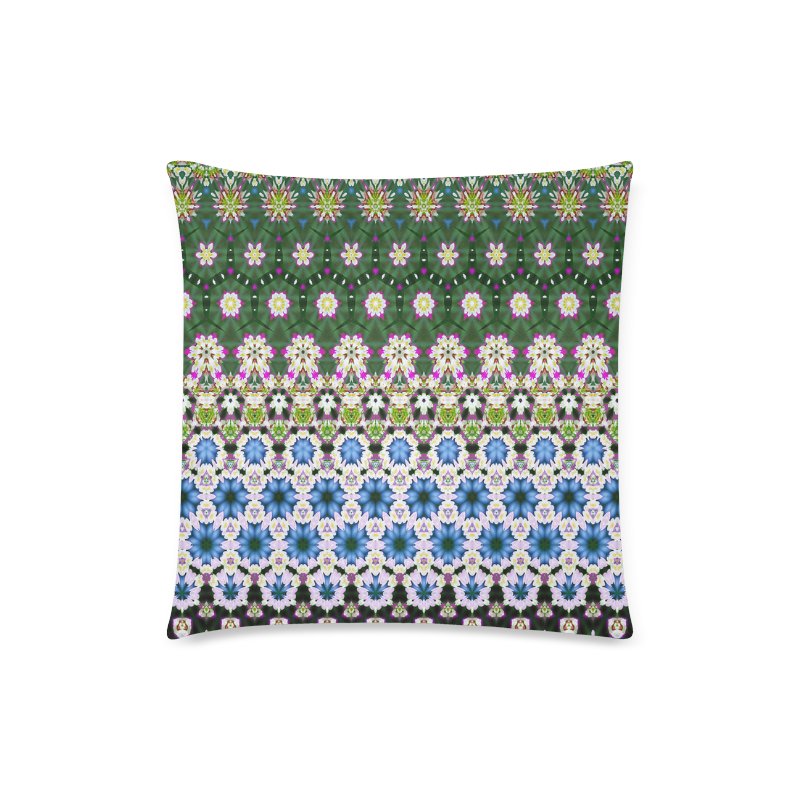 Abstract Ethnic Floral Stripe Pattern Countrystyle Custom Zippered Pillow Case 18"x18"(Twin Sides)