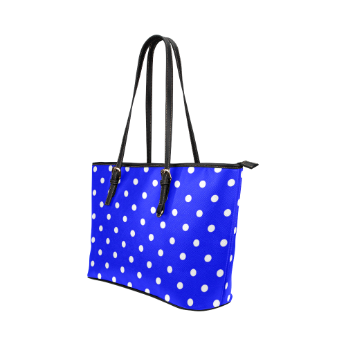 polkadots20160623 Leather Tote Bag/Large (Model 1651)