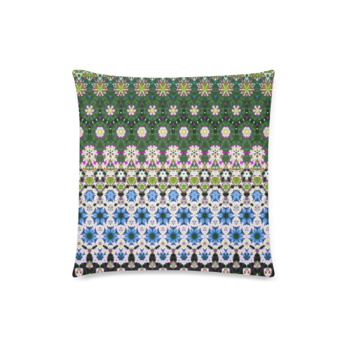 Abstract Ethnic Floral Stripe Pattern Countrystyle Custom Zippered Pillow Case 18"x18"(Twin Sides)