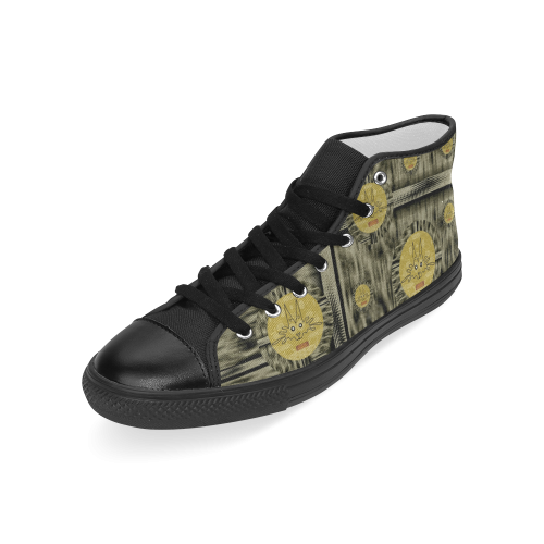 Rabbits and Lace to keep the senses high popart Men’s Classic High Top Canvas Shoes (Model 017)