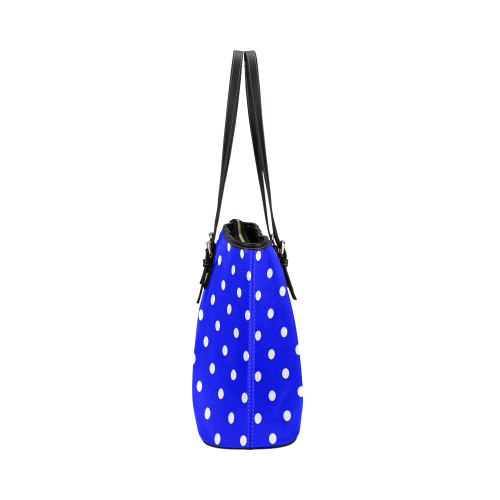 polkadots20160623 Leather Tote Bag/Large (Model 1651)