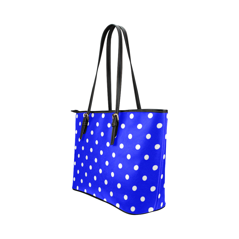 polkadots20160623 Leather Tote Bag/Large (Model 1651)