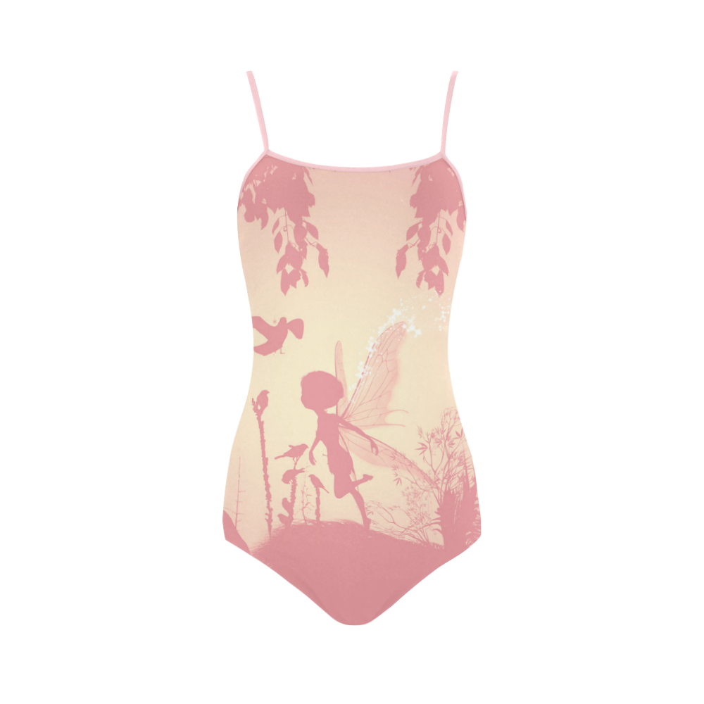 Cute fairy in soft colors Strap Swimsuit ( Model S05)