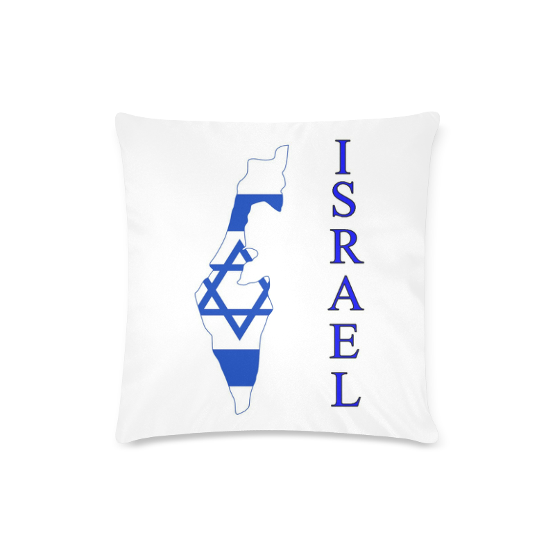 map outline israel Custom Zippered Pillow Case 16"x16"(Twin Sides)