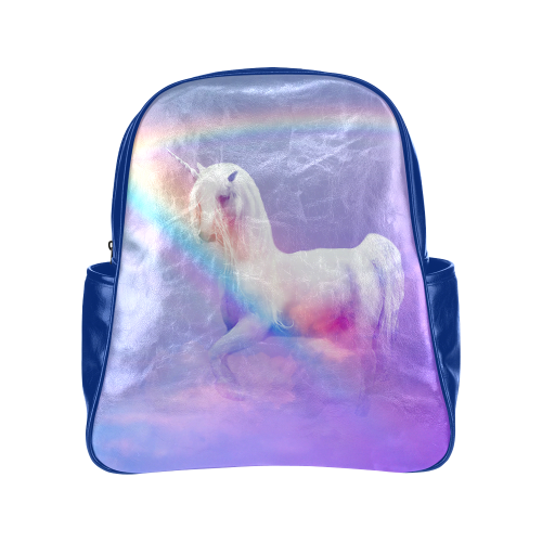 Unicorn and Rainbow Multi-Pockets Backpack (Model 1636)