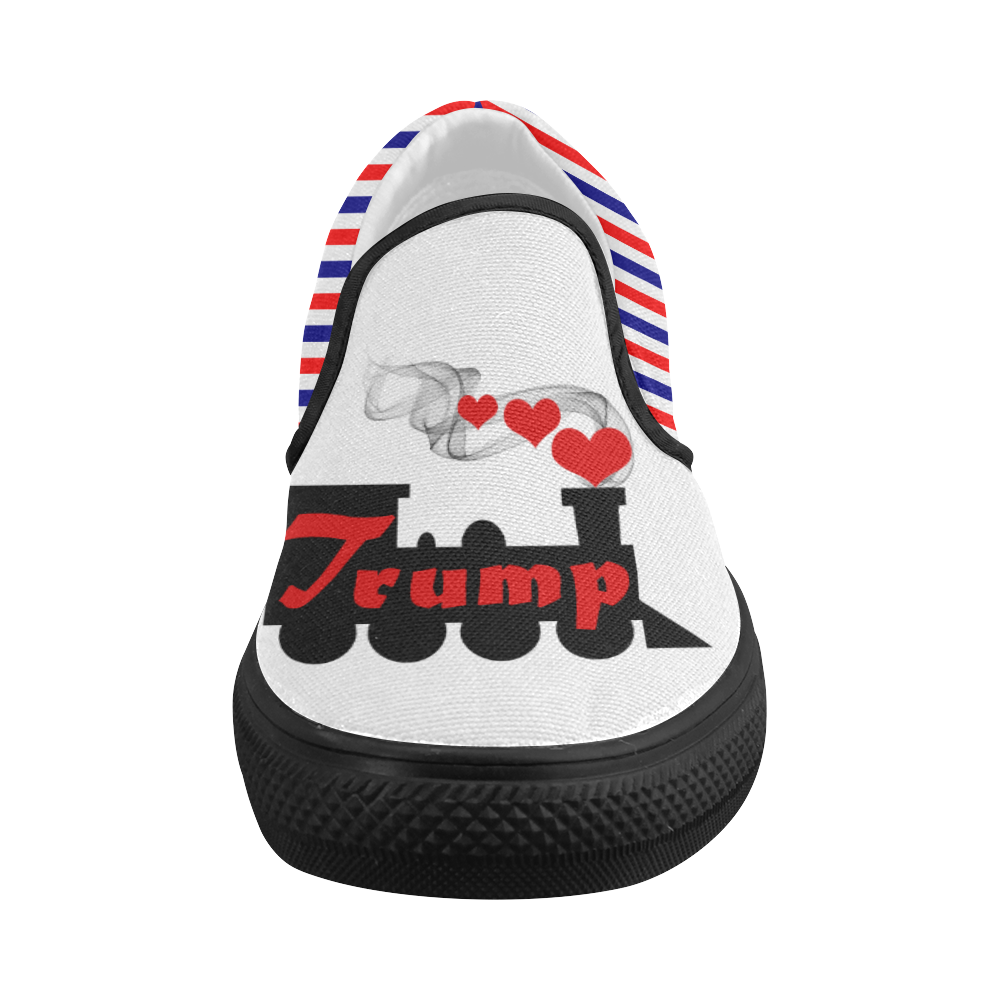 Trump Train Victory Women's Slip-on Canvas Shoes (Model 019)