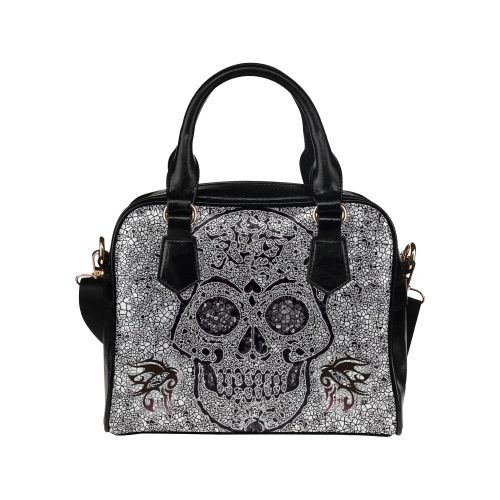 Mosaic Skull Shoulder Handbag (Model 1634)