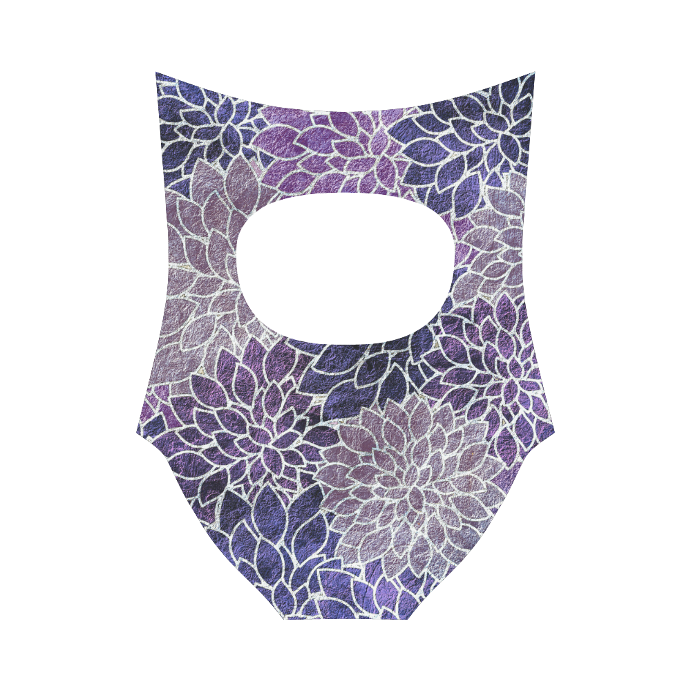 Floral Abstract 3 Strap Swimsuit ( Model S05)