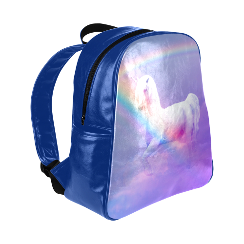 Unicorn and Rainbow Multi-Pockets Backpack (Model 1636)