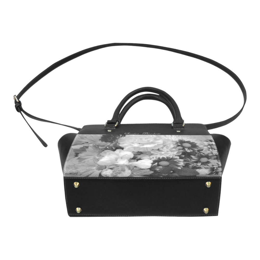 Black & White Classic Shoulder Handbag (Model 1653)