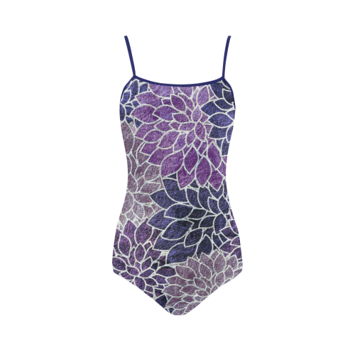 Floral Abstract 3 Strap Swimsuit ( Model S05)