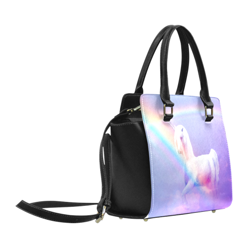Unicorn and Rainbow Classic Shoulder Handbag (Model 1653)