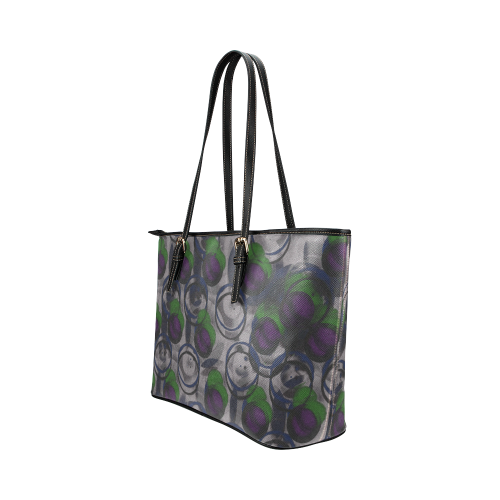 Orbs Leather Tote Bag/Small (Model 1651)
