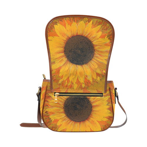 Sunflower Saddle Bag/Small (Model 1649) Full Customization