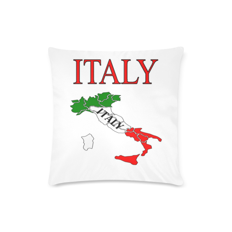 map outline italy Custom Zippered Pillow Case 16"x16"(Twin Sides)