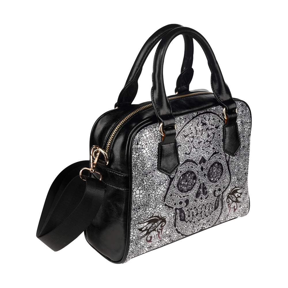 Mosaic Skull Shoulder Handbag (Model 1634)