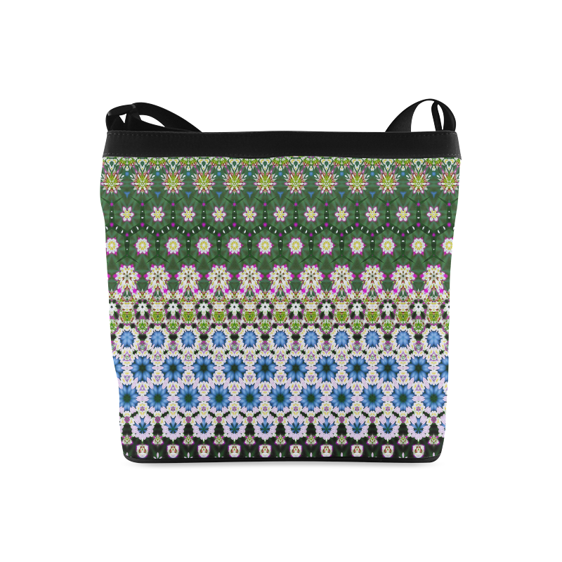 Abstract Ethnic Floral Stripe Pattern Countrystyle Crossbody Bags (Model 1613)