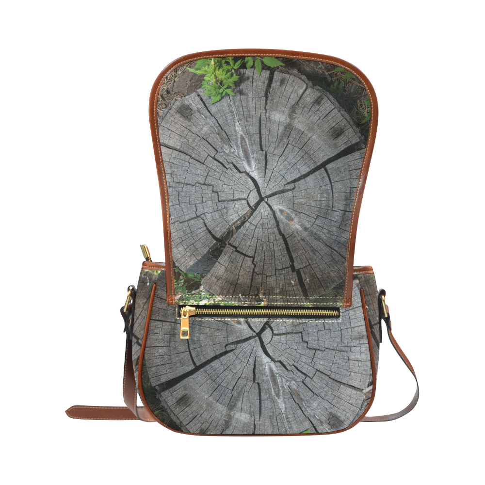 Dried Tree Stump Saddle Bag/Small (Model 1649) Full Customization