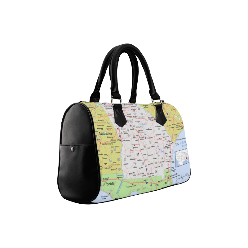 Georgia With Cities And Roads Modern Map Boston Handbag (Model 1621)