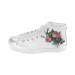 Pink Rose And Peony Floral Women's High Top Shoes