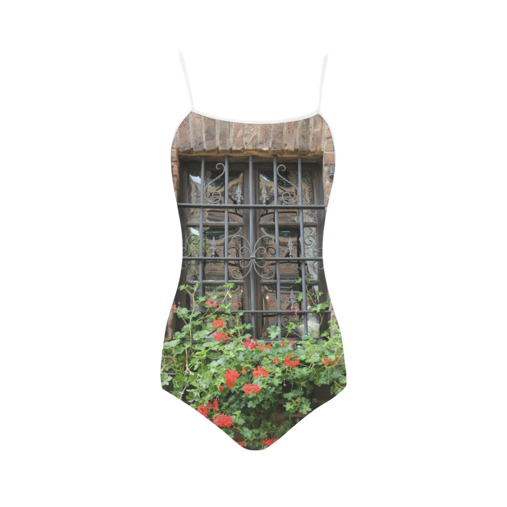 Vintage Window Strap Swimsuit ( Model S05)