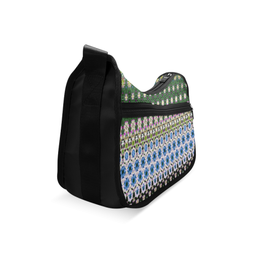 Abstract Ethnic Floral Stripe Pattern Countrystyle Crossbody Bags (Model 1616)