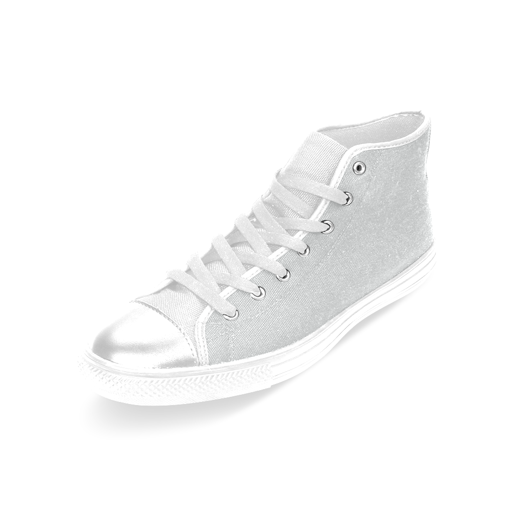 Glacier Gray Women's Classic High Top Canvas Shoes (Model 017)