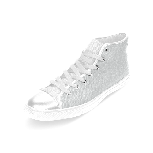 Glacier Gray Women's Classic High Top Canvas Shoes (Model 017)