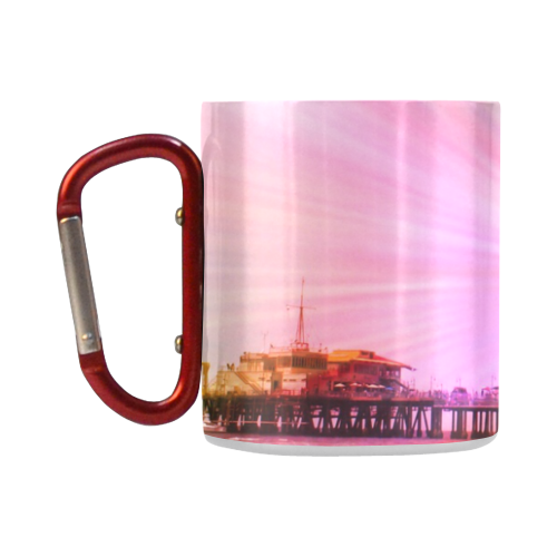 Pink Explosion Santa Monica Pier Classic Insulated Mug(10.3OZ)
