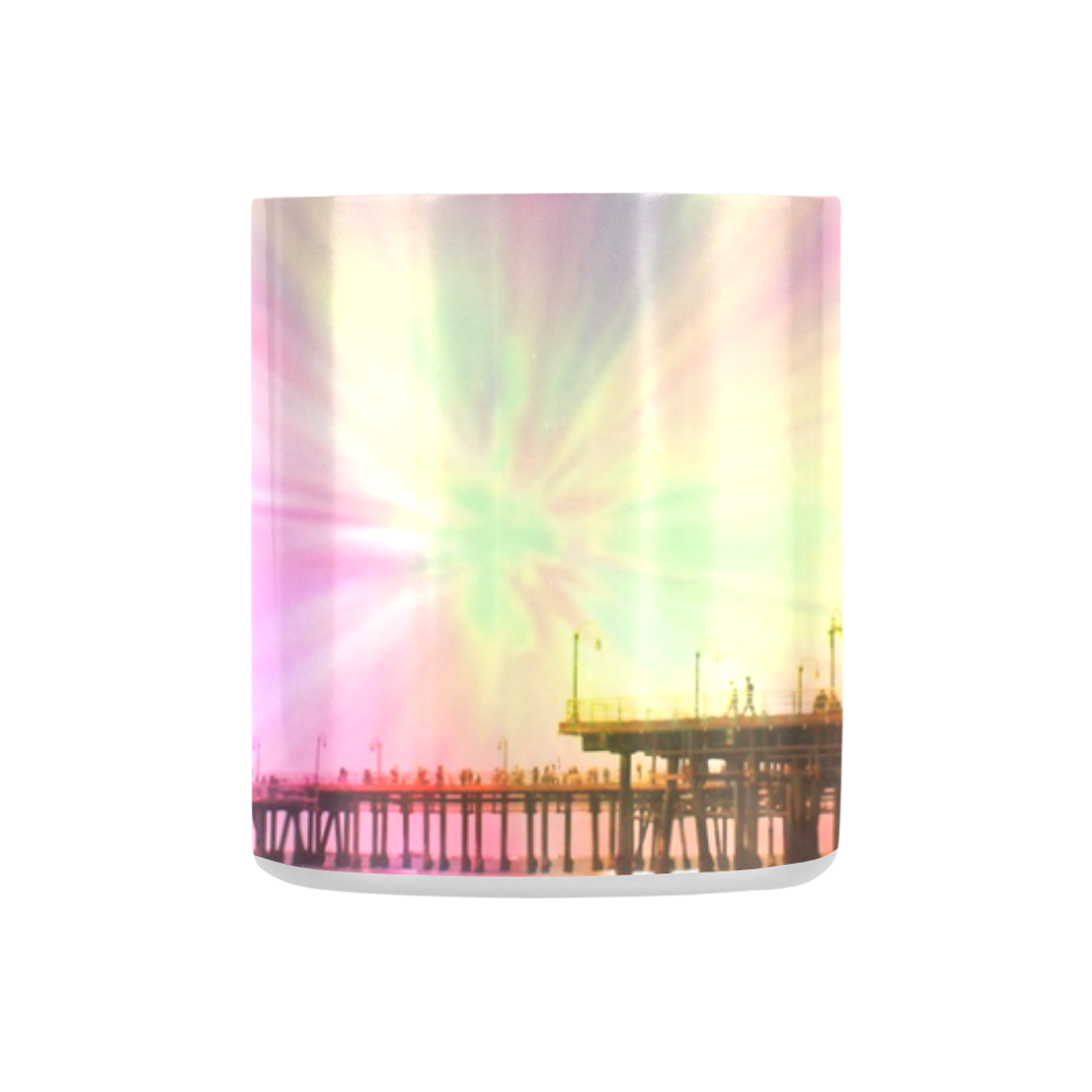 Pink Explosion Santa Monica Pier Classic Insulated Mug(10.3OZ)