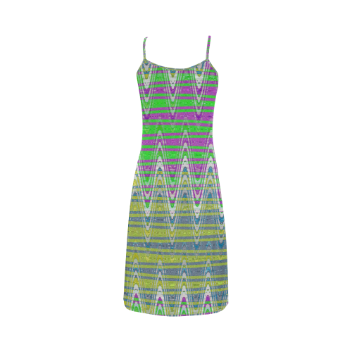 Colorful Waves Alcestis Slip Dress (Model D05)