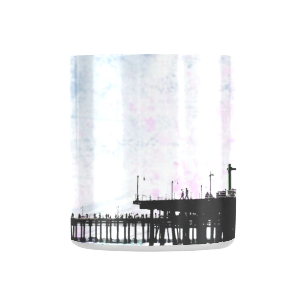 Pink Grunge Santa Monica Pier Classic Insulated Mug(10.3OZ)