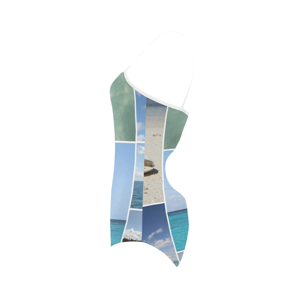 Isla Saona Caribbean Photo Collage Strap Swimsuit ( Model S05)