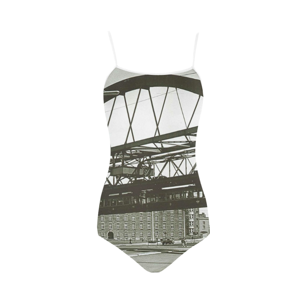 Wuppertal Schwebebahn Strap Swimsuit ( Model S05)