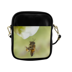 Macro of Bee in Flight Sling Bag (Model 1627)