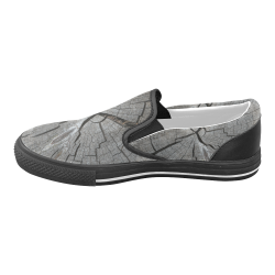 Dried Tree Stump Women's Unusual Slip-on Canvas Shoes (Model 019)