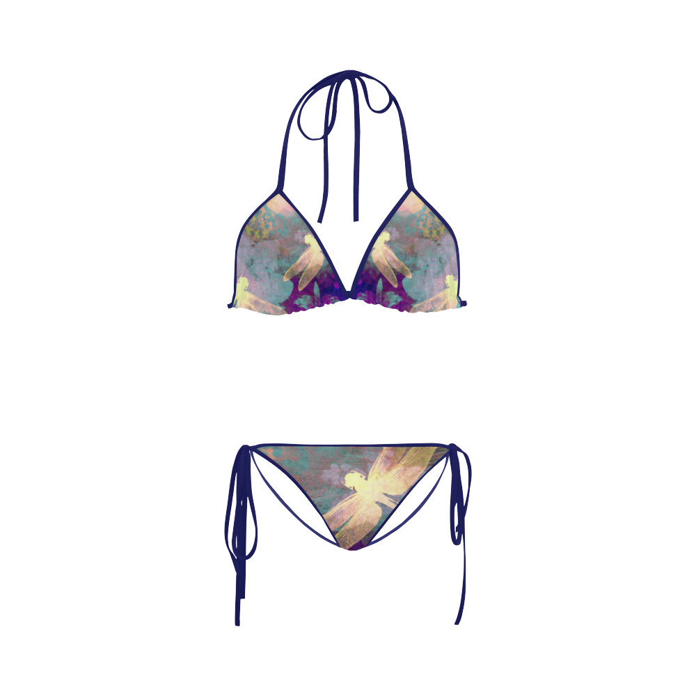 Dragonflies and Orchids Custom Bikini Swimsuit