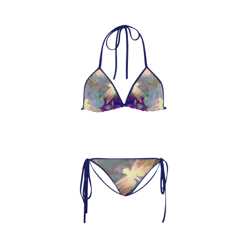 Dragonflies and Orchids Custom Bikini Swimsuit