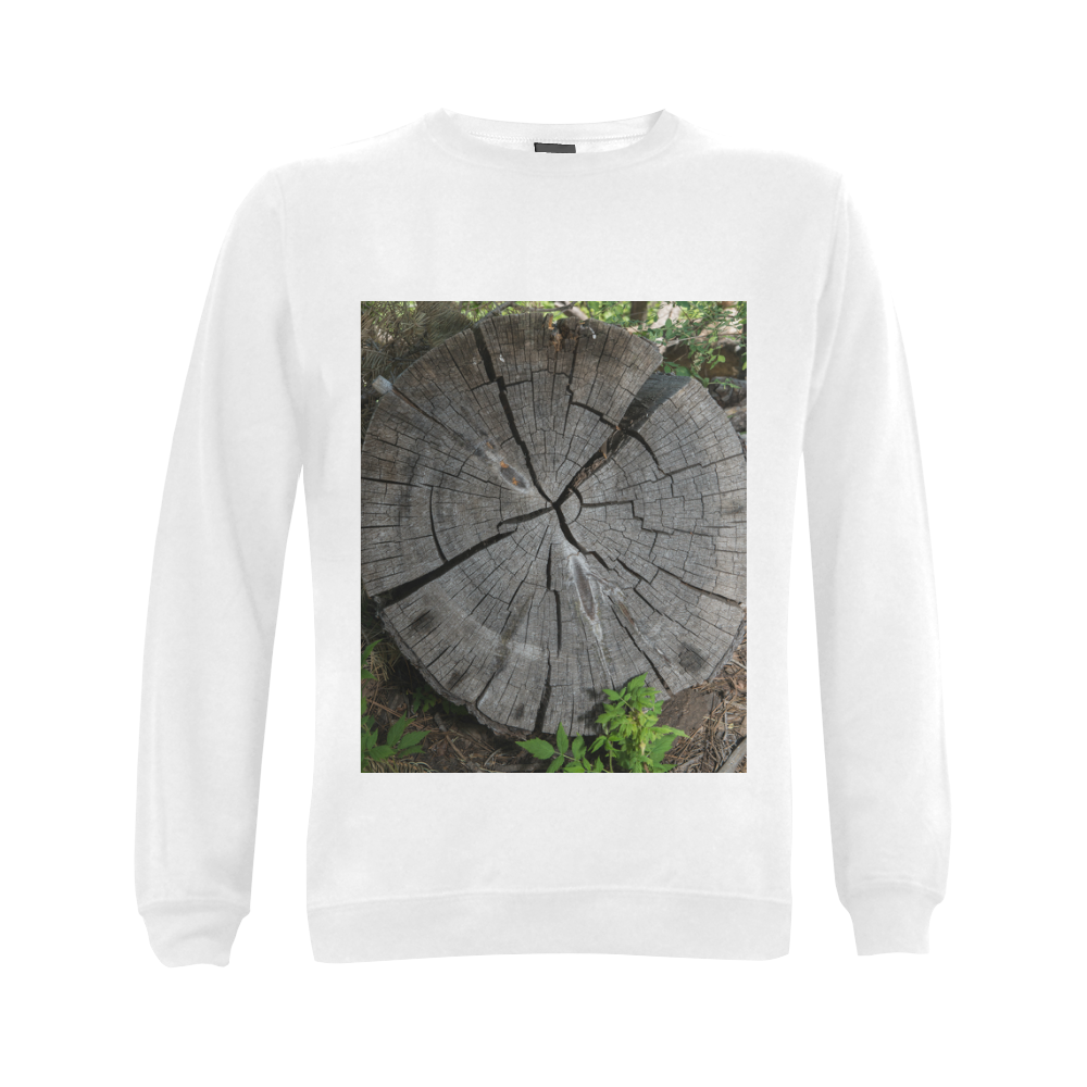 Dried Tree Stump Gildan Crewneck Sweatshirt(NEW) (Model H01)