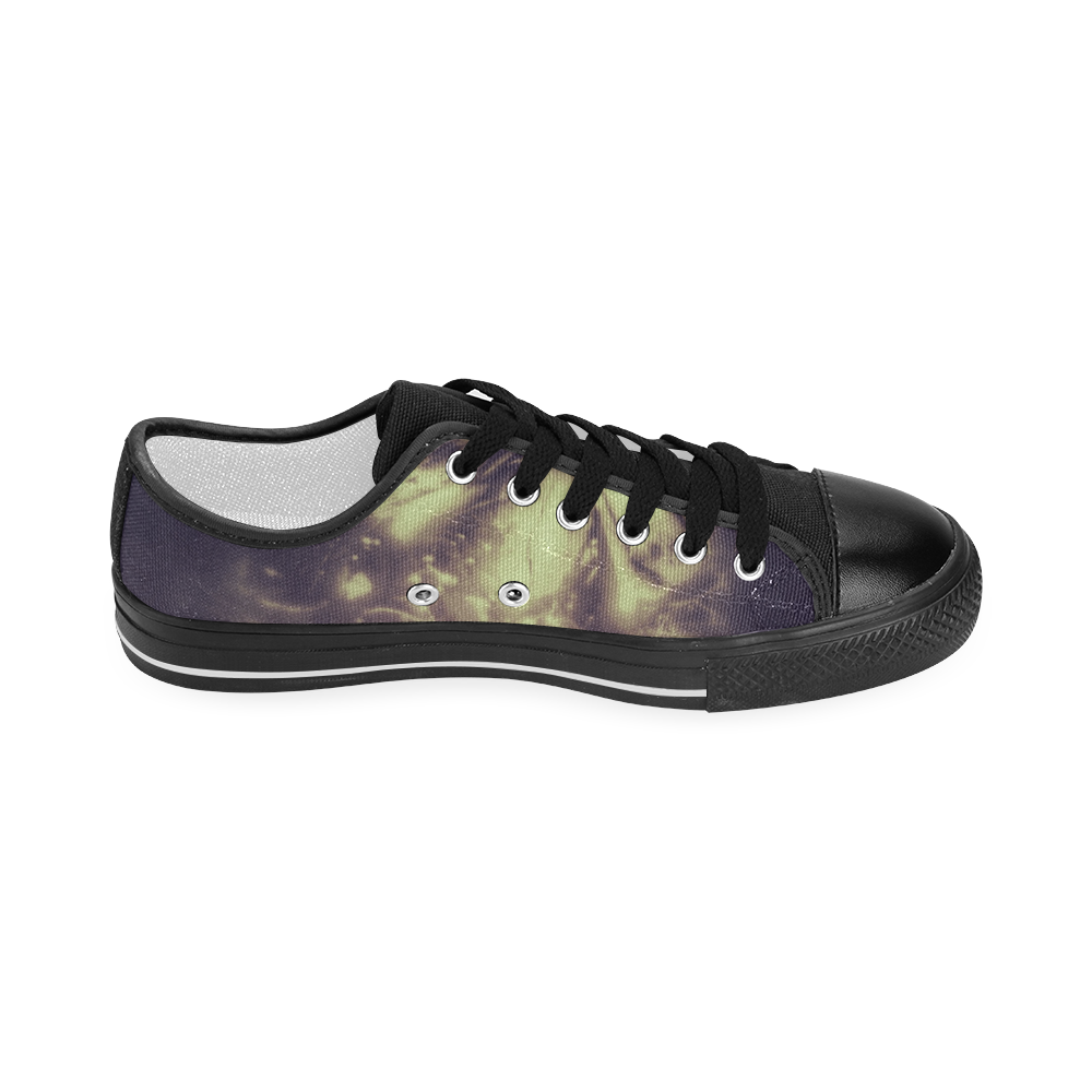 Flower Grey Women's Classic Canvas Shoes (Model 018)