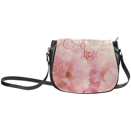 Pink Cherry Blossom for Angels Classic Saddle Bag/Large (Model 1648)