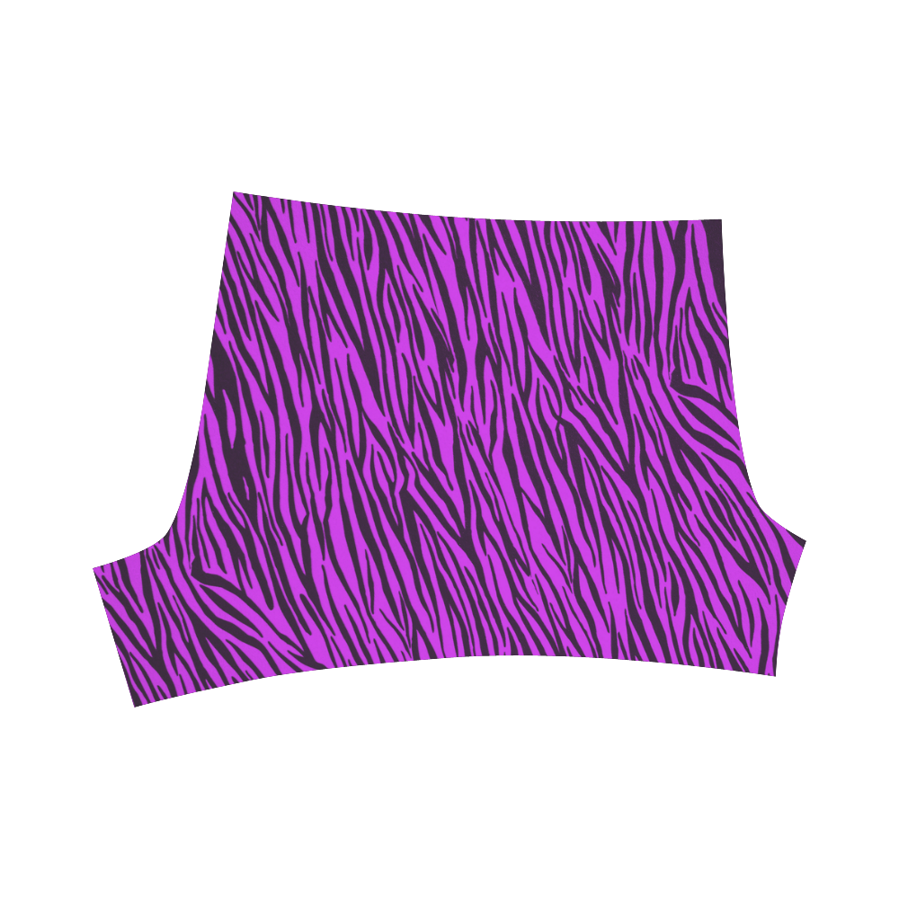 Purple Zebra Stripes Briseis Skinny Shorts (Model L04)