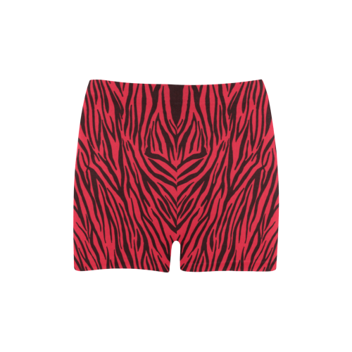 Red Zebra Stripes Briseis Skinny Shorts (Model L04)
