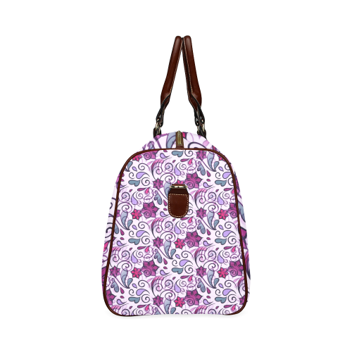 Floral Flourish Waterproof Travel Bag/Large (Model 1639)