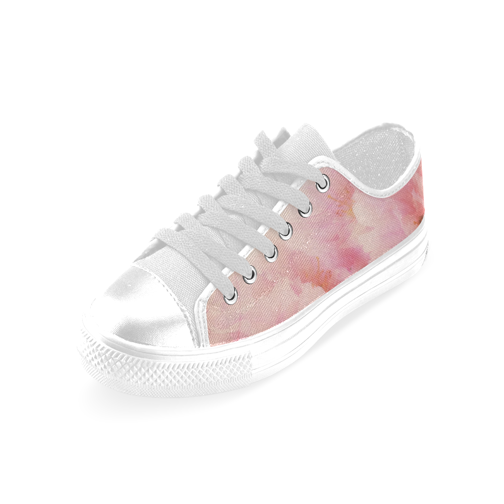 Pink Cherry Blossom for Angels Men's Classic Canvas Shoes (Model 018)