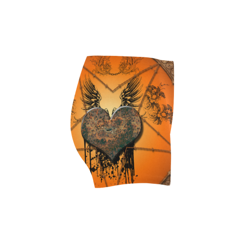 Wonderful heart made of rusty metal Briseis Skinny Shorts (Model L04)