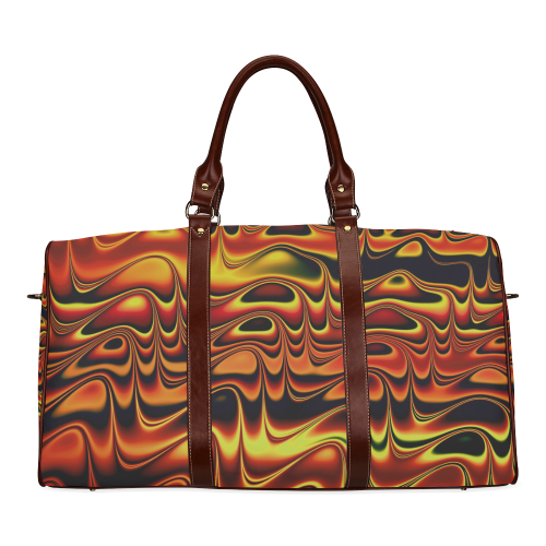 Firery Stripes Waterproof Travel Bag/Large (Model 1639)