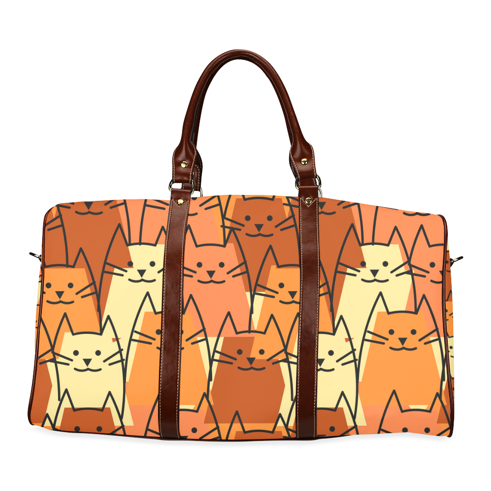 Cute Cats Waterproof Travel Bag/Large (Model 1639)